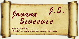 Jovana Sivčević vizit kartica